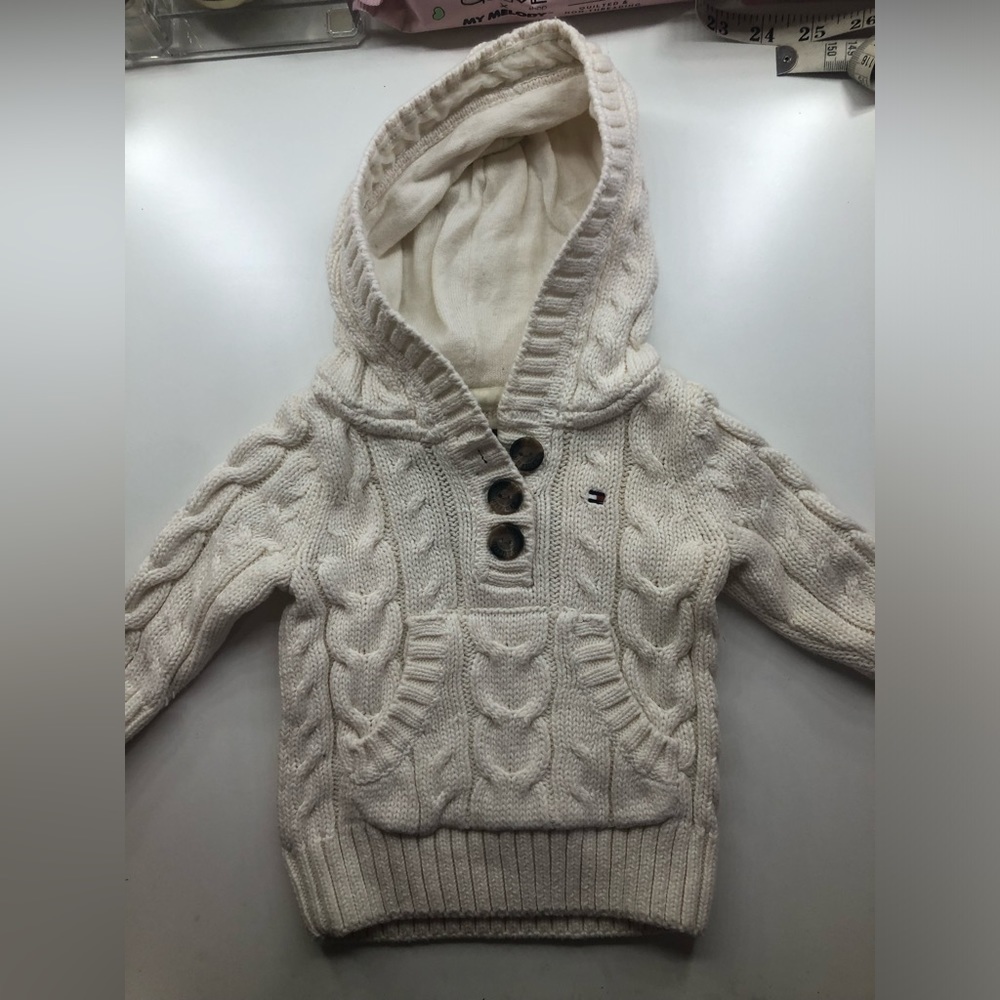 Tommy Hilfiger knitted hoodie  3-6 months